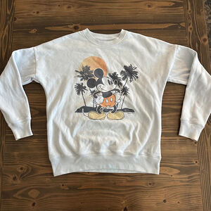 Girls Abercrombie Kids Mickey Mouse Sweatshirt 15/16 Thumbholes